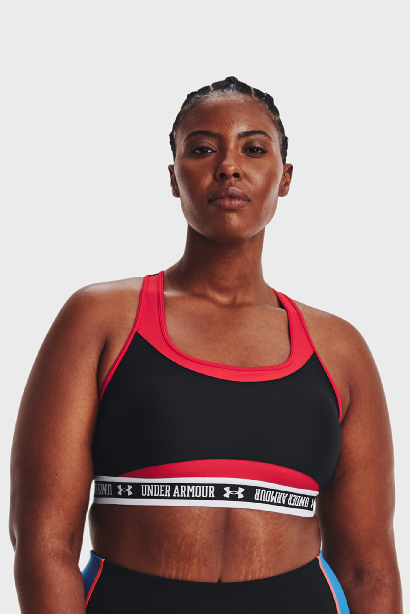 Женский черный спортивный топ UA Crossback Mid Block SPUnder Armour Женский черный спортивный топ UA Crossback Mid Block SP 8
