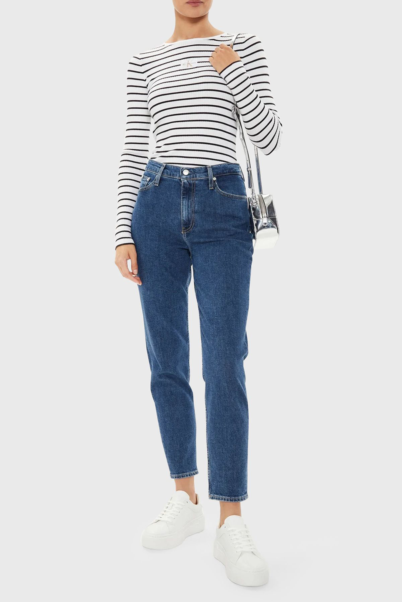 Женские синие джинсы MOM JEAN 5