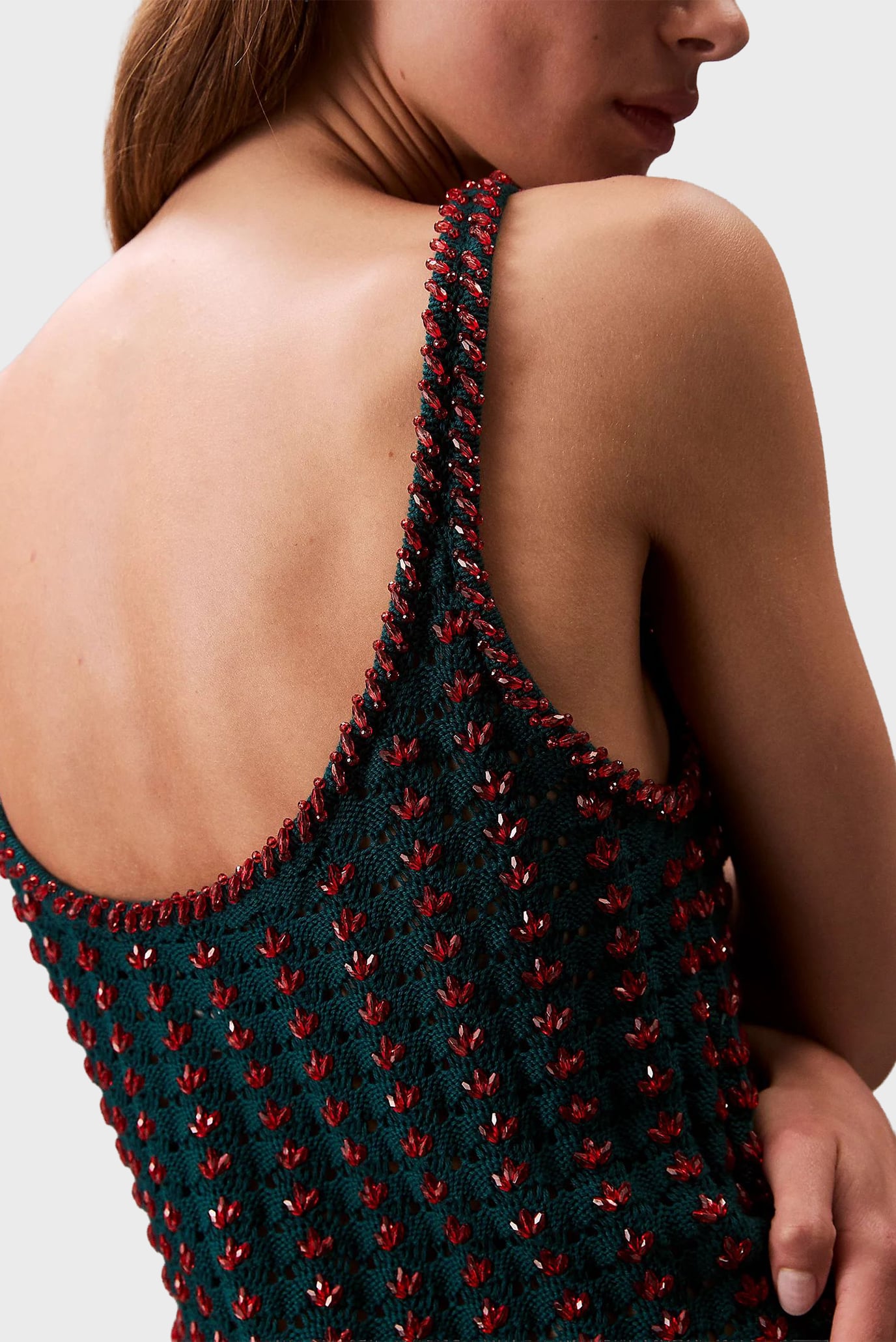 Платье Crochet Beaded Tank Mini Dress 5