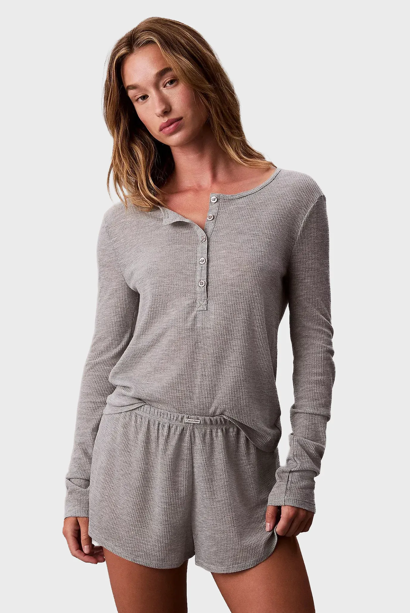 Топ TISSUE WAFFLE HENLEY 1