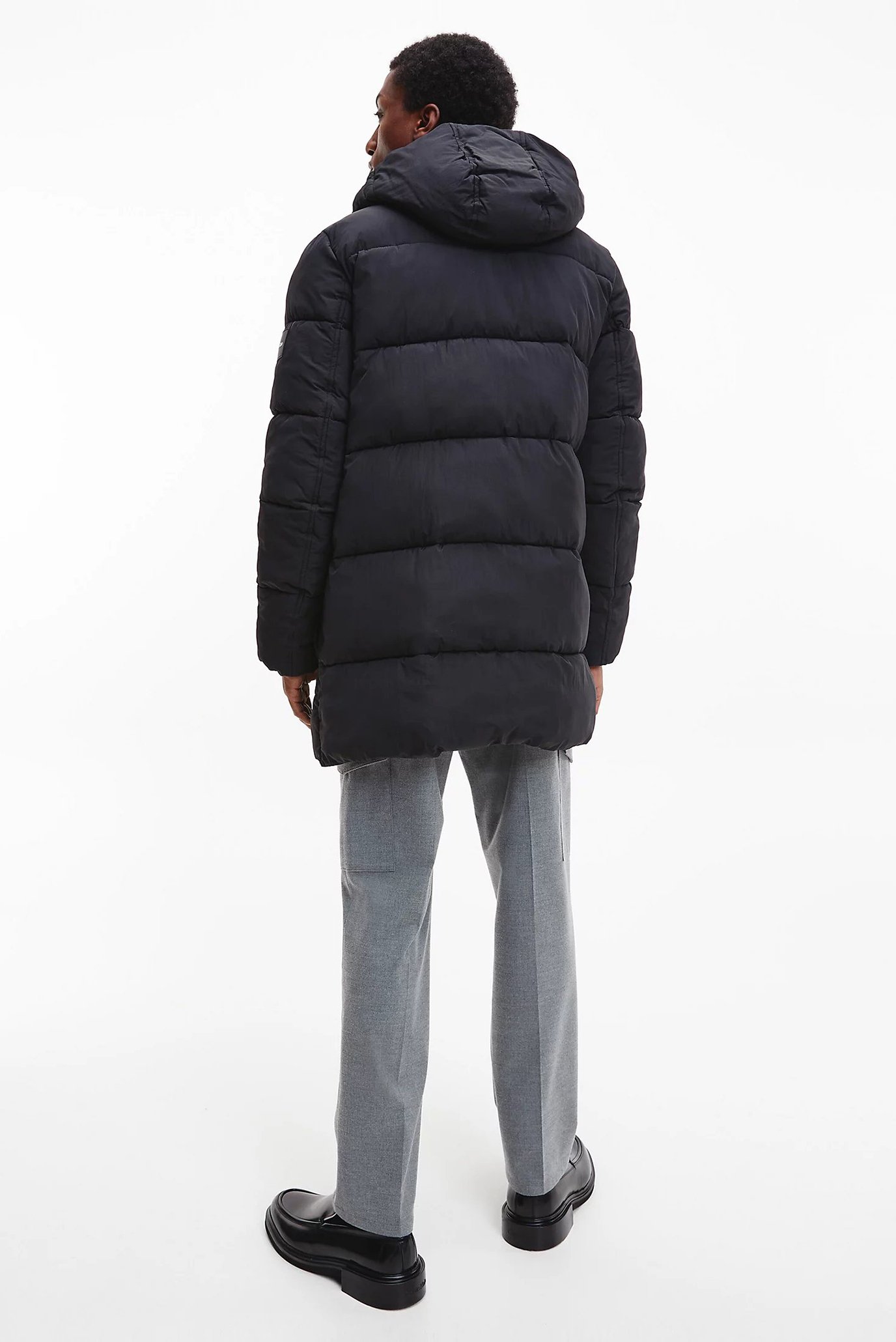 Мужская черная куртка CRINKLE NYLON LONGLENGTH PUFFER 3