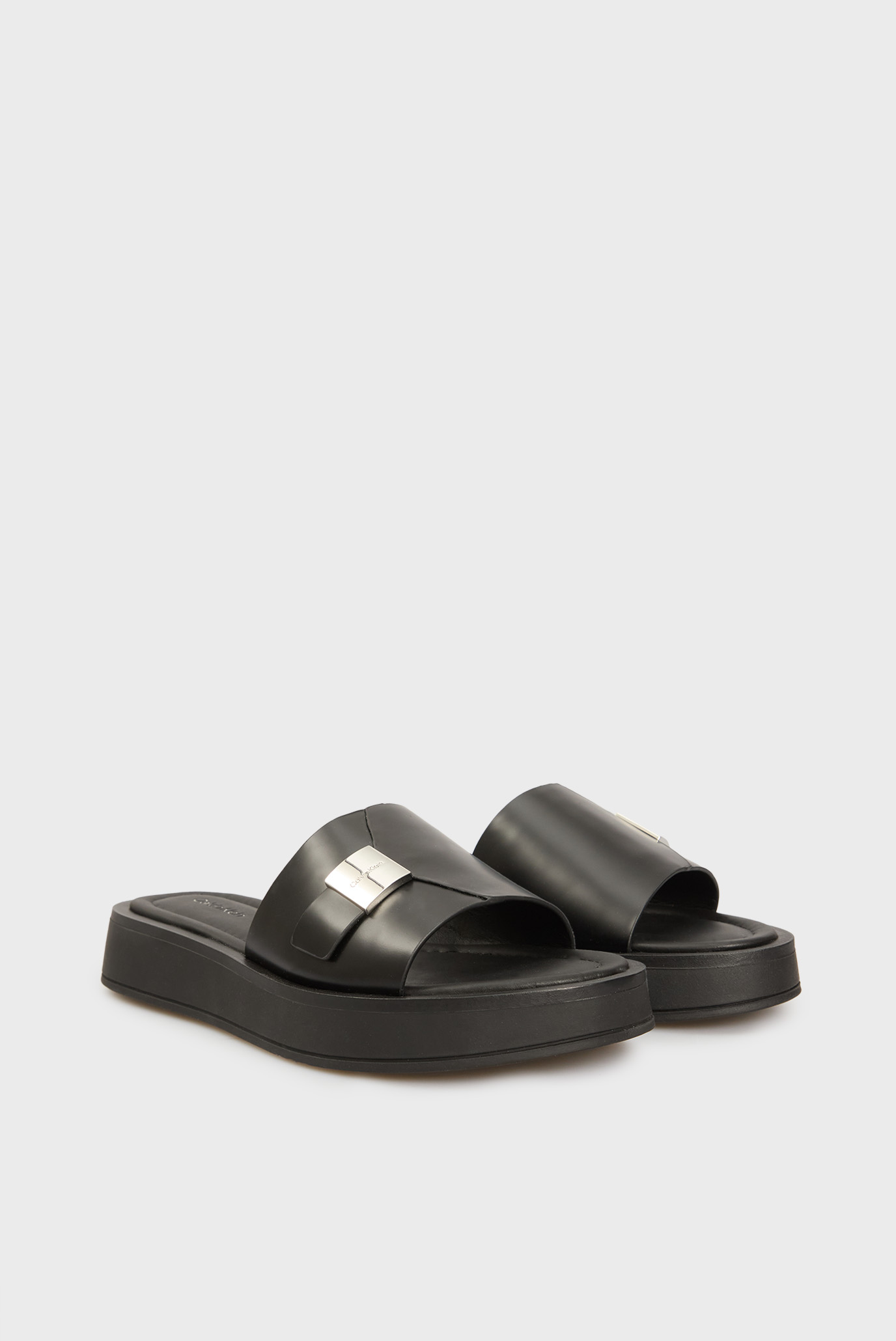 Женские черные слайдеры FLATFORM SLIDE W CK HW - LTH 3