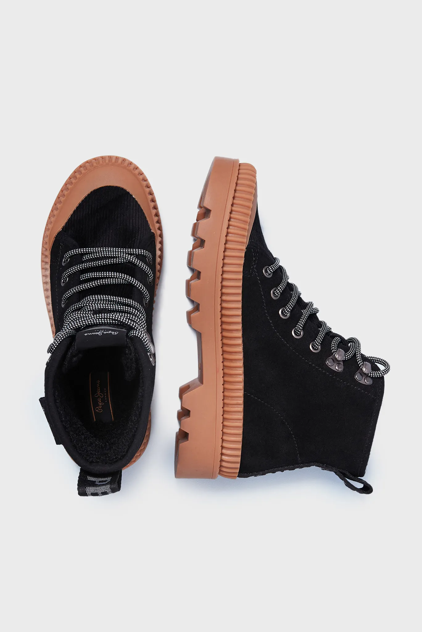 Женские черные кожаные ботинки ASCOT DESERT FUR 3