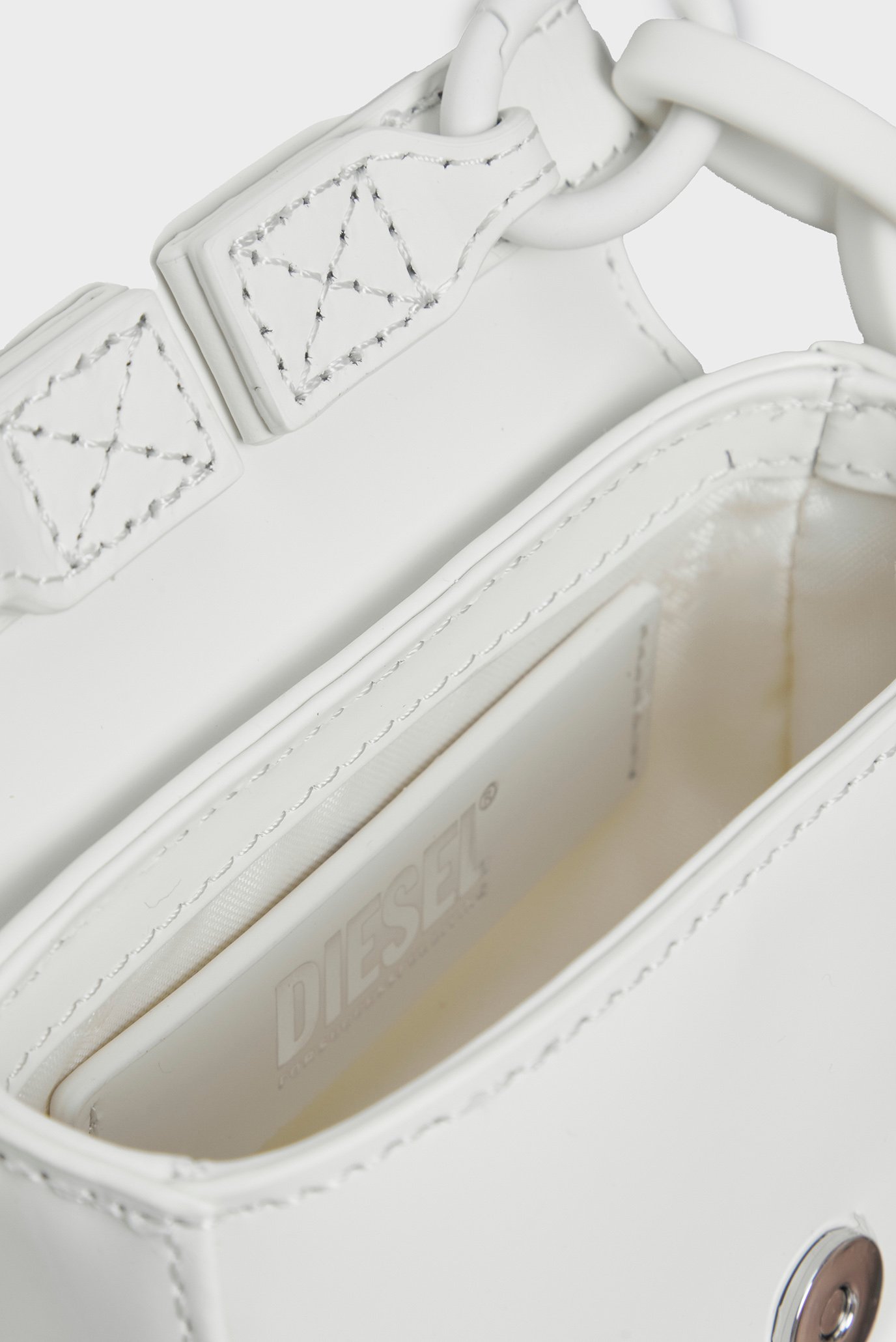 Женская белая кожаная сумка 1DR 8