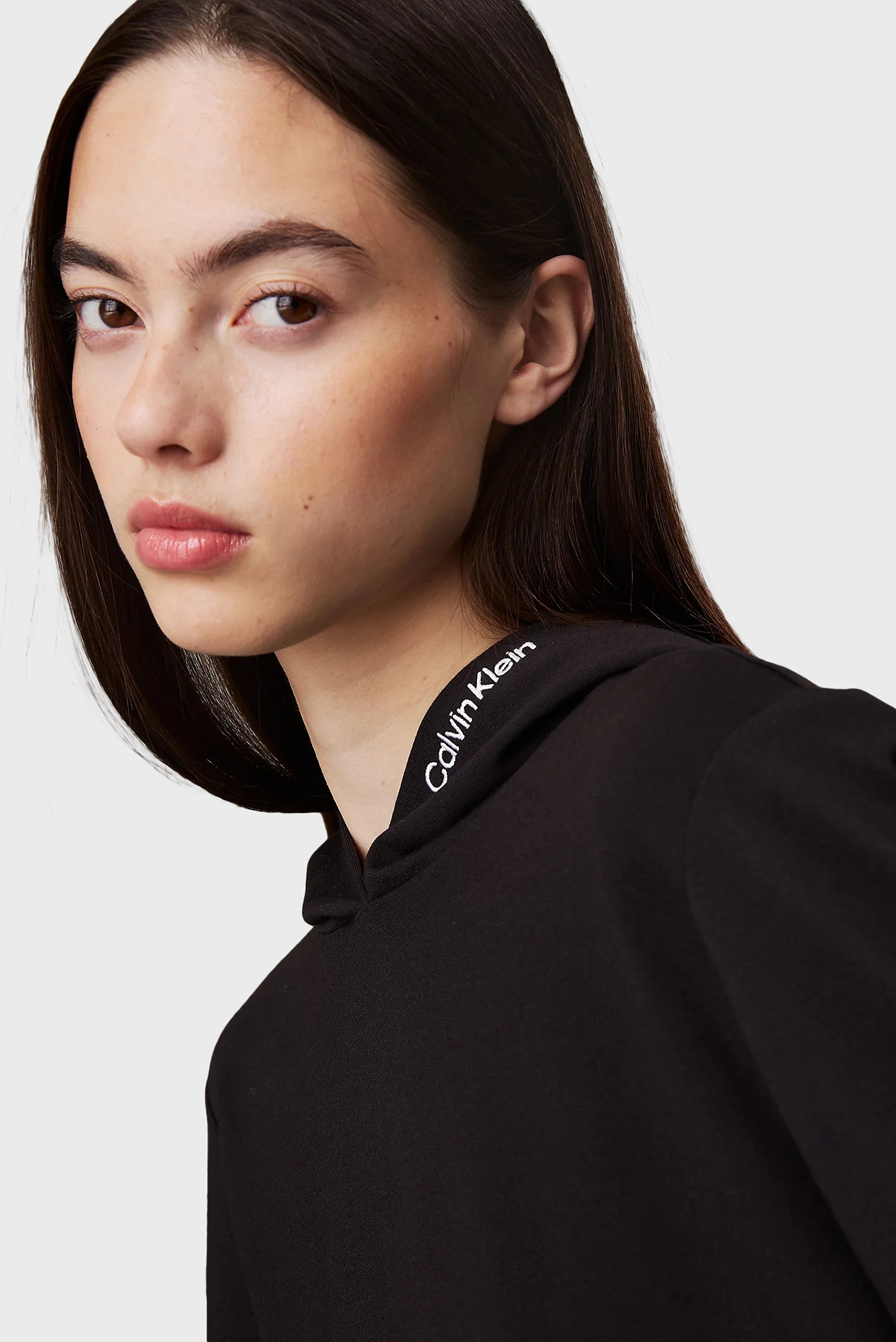 Женское черное худи LOGO ELASTIC MILANO HOODIE 2