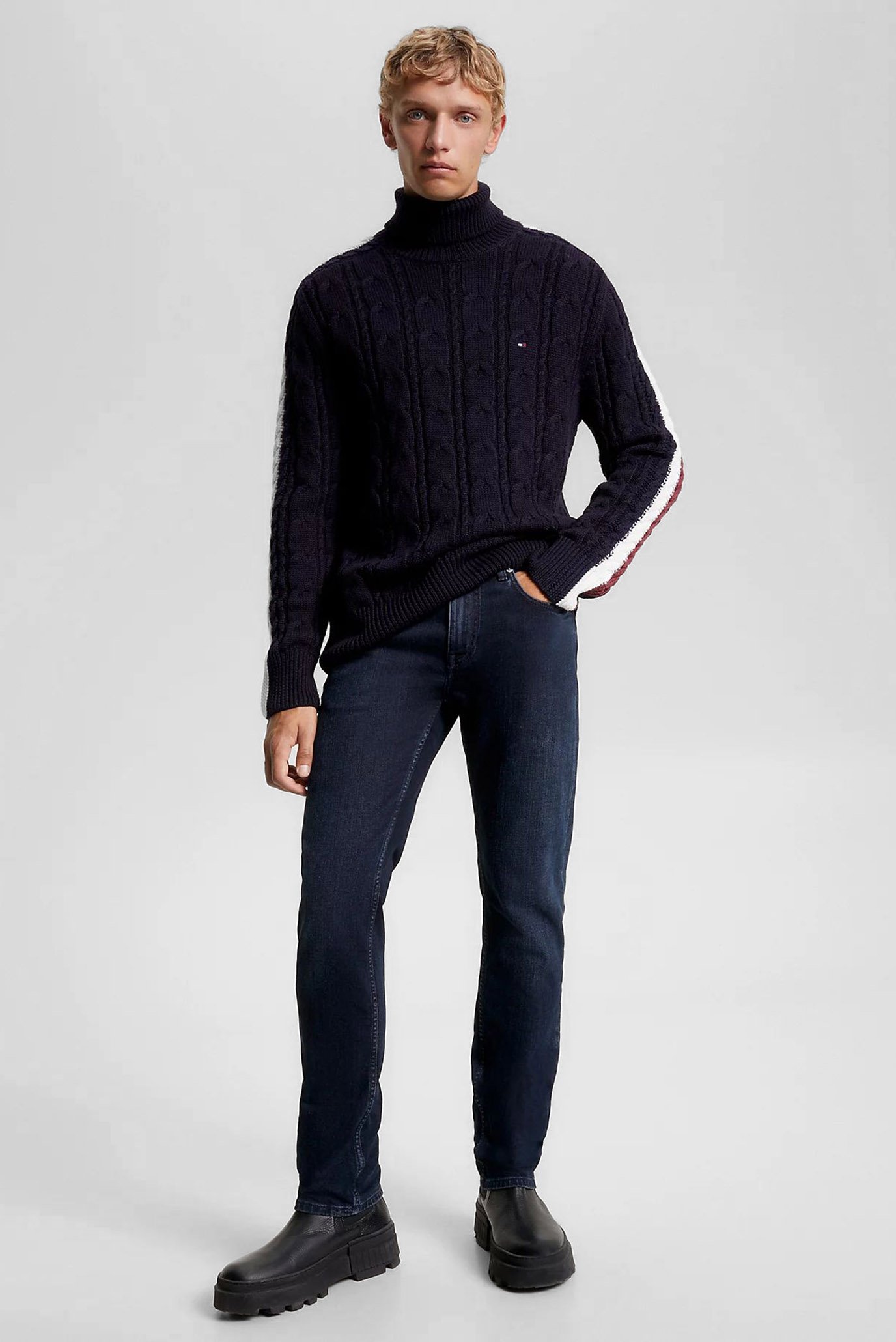 Мужские темно-синие джинсы STRAIGHT DENTON STR MEEK BLUEBLK 2