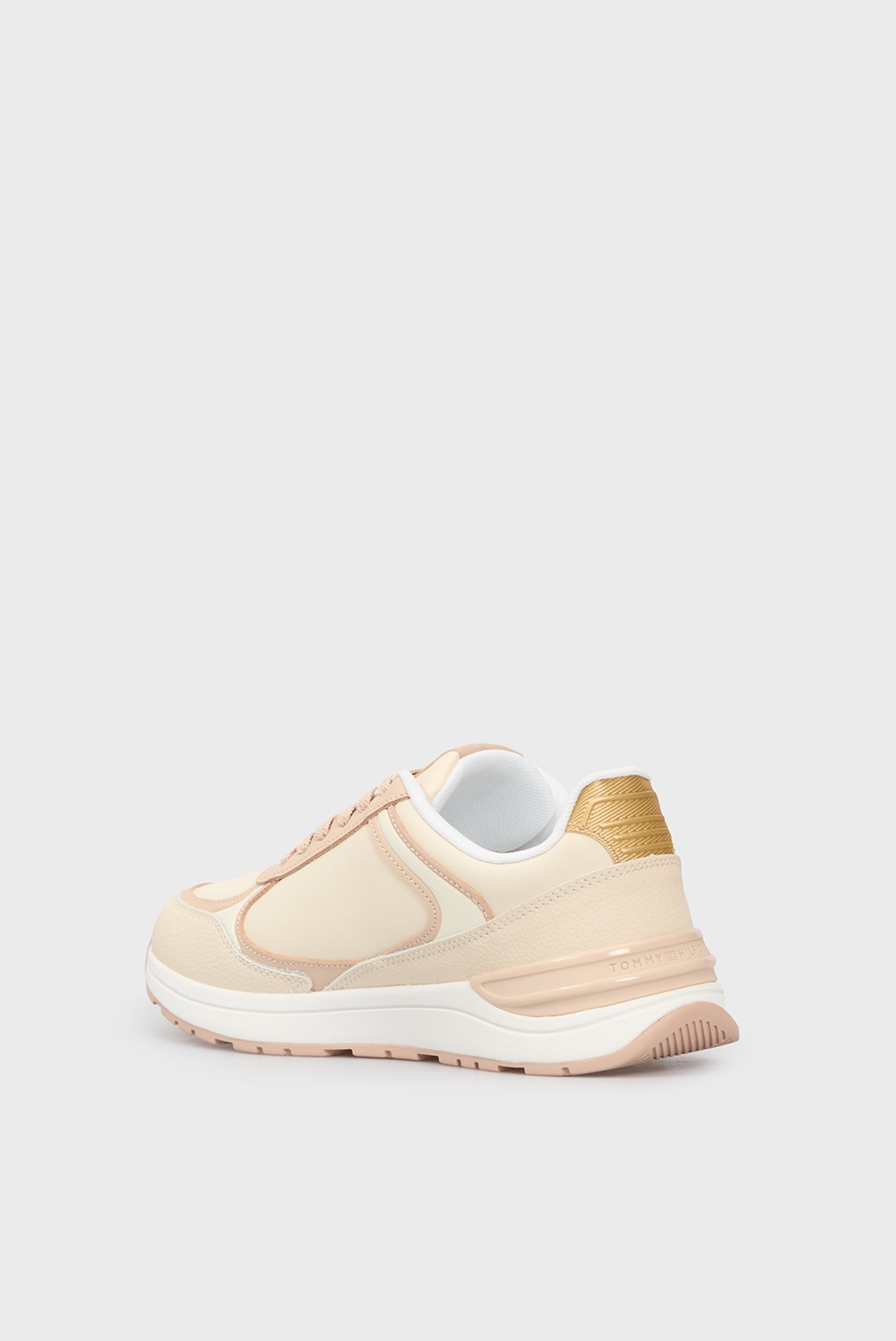 Женские бежевые кожаные кроссовки CASUAL FASHION RUNNER LTHR 5