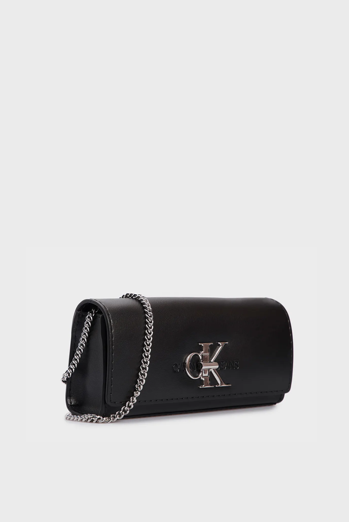 Женский черный клатч CLUTCH W CHAIN 8