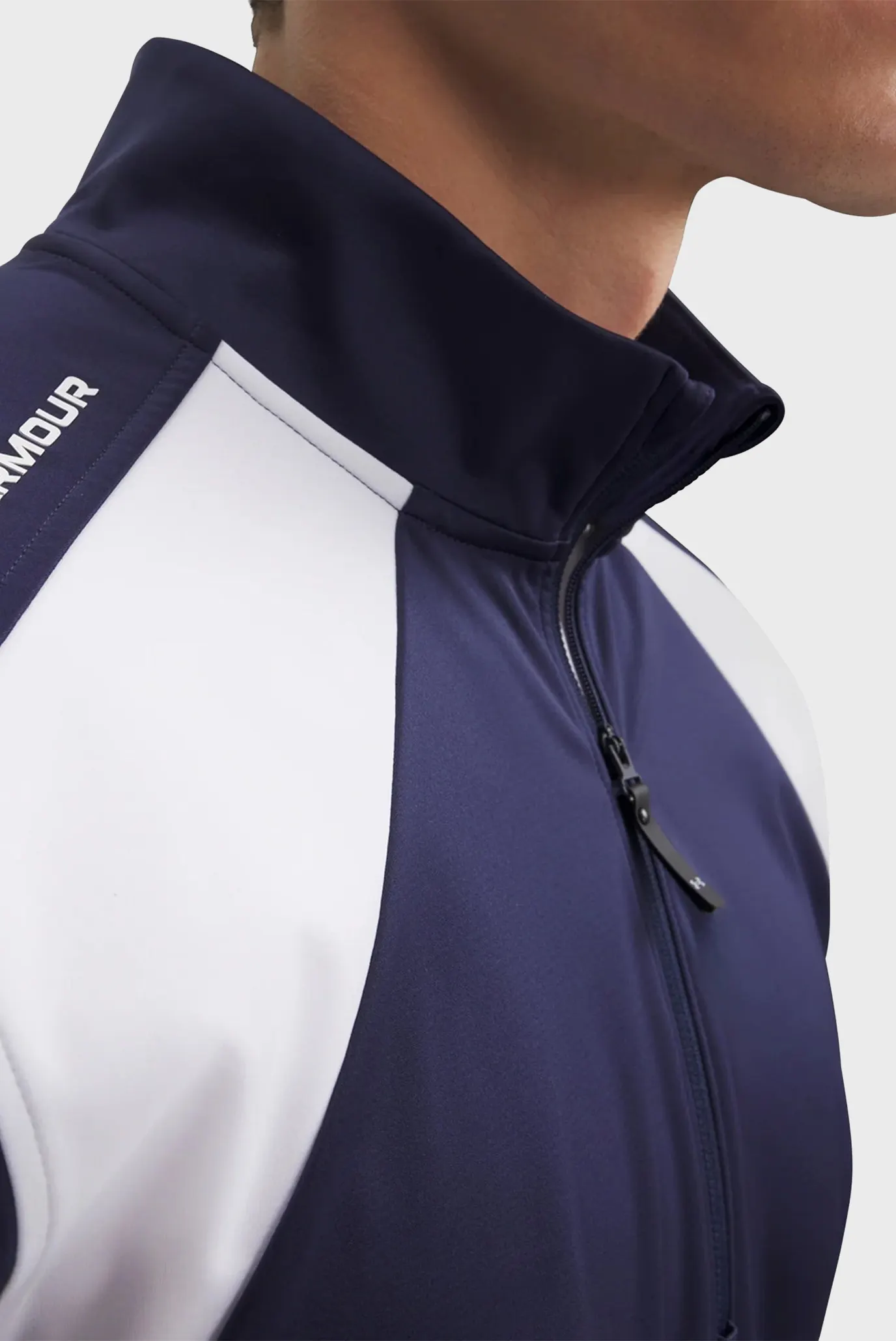 Футболка UA Drive Wind SS 1 2 Zip-BLU 2