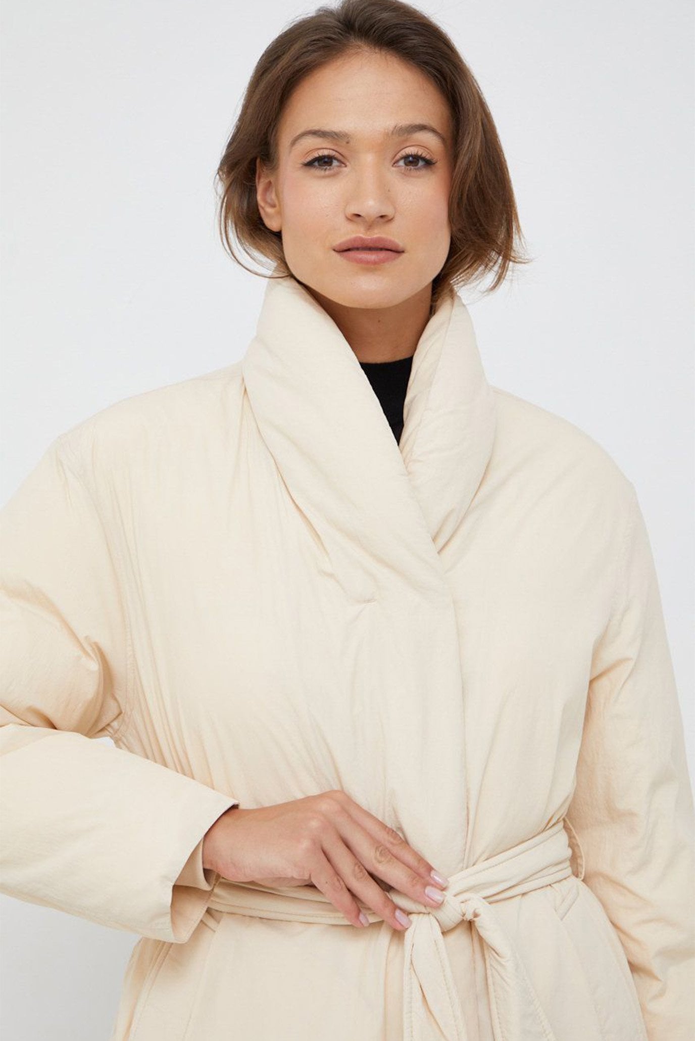 Женский бежевый пуховик RECYCLED DOWN WRAP PUFFER 2