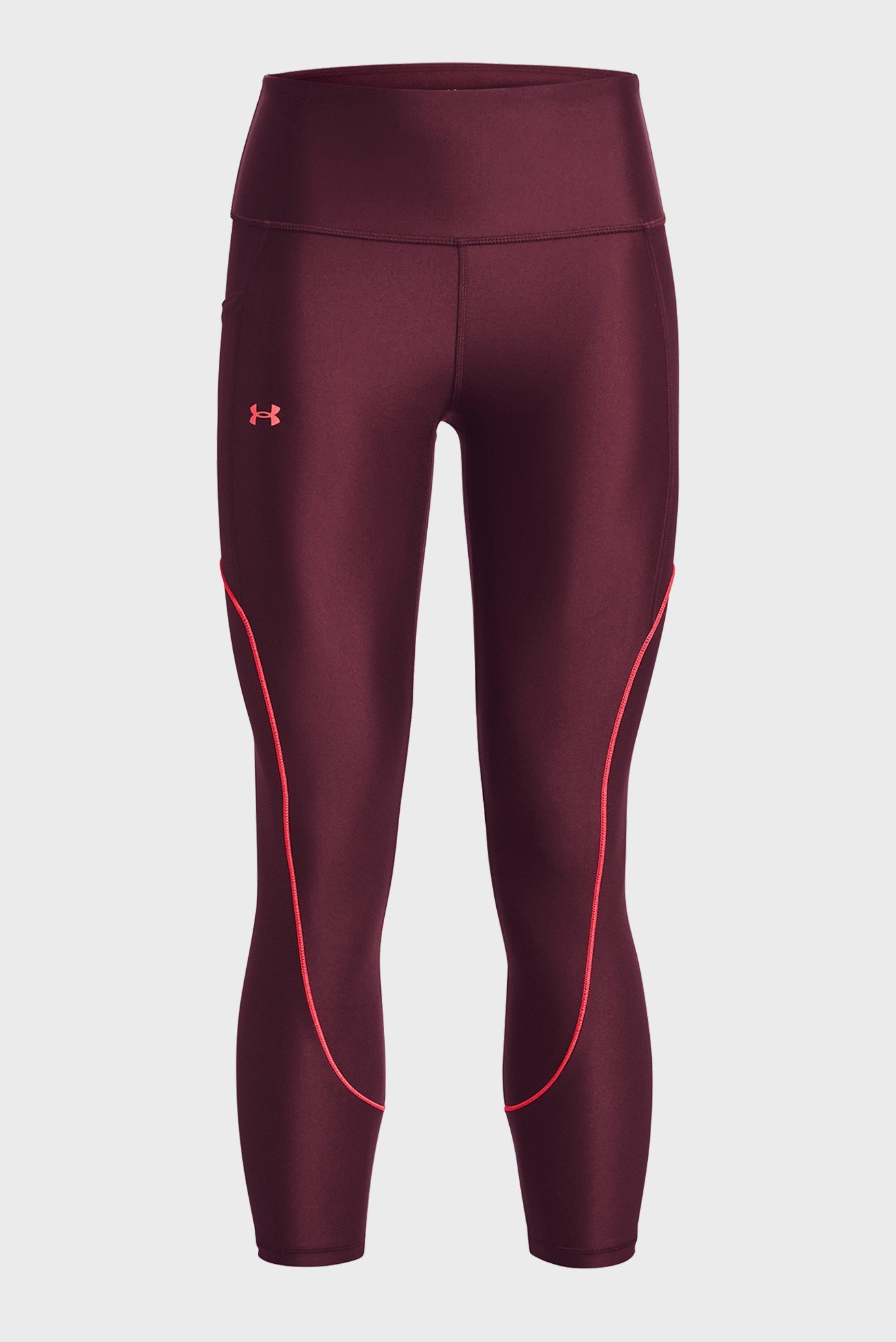 Женские бордовые тайтсы Armour Novelty Ankle Legging 5