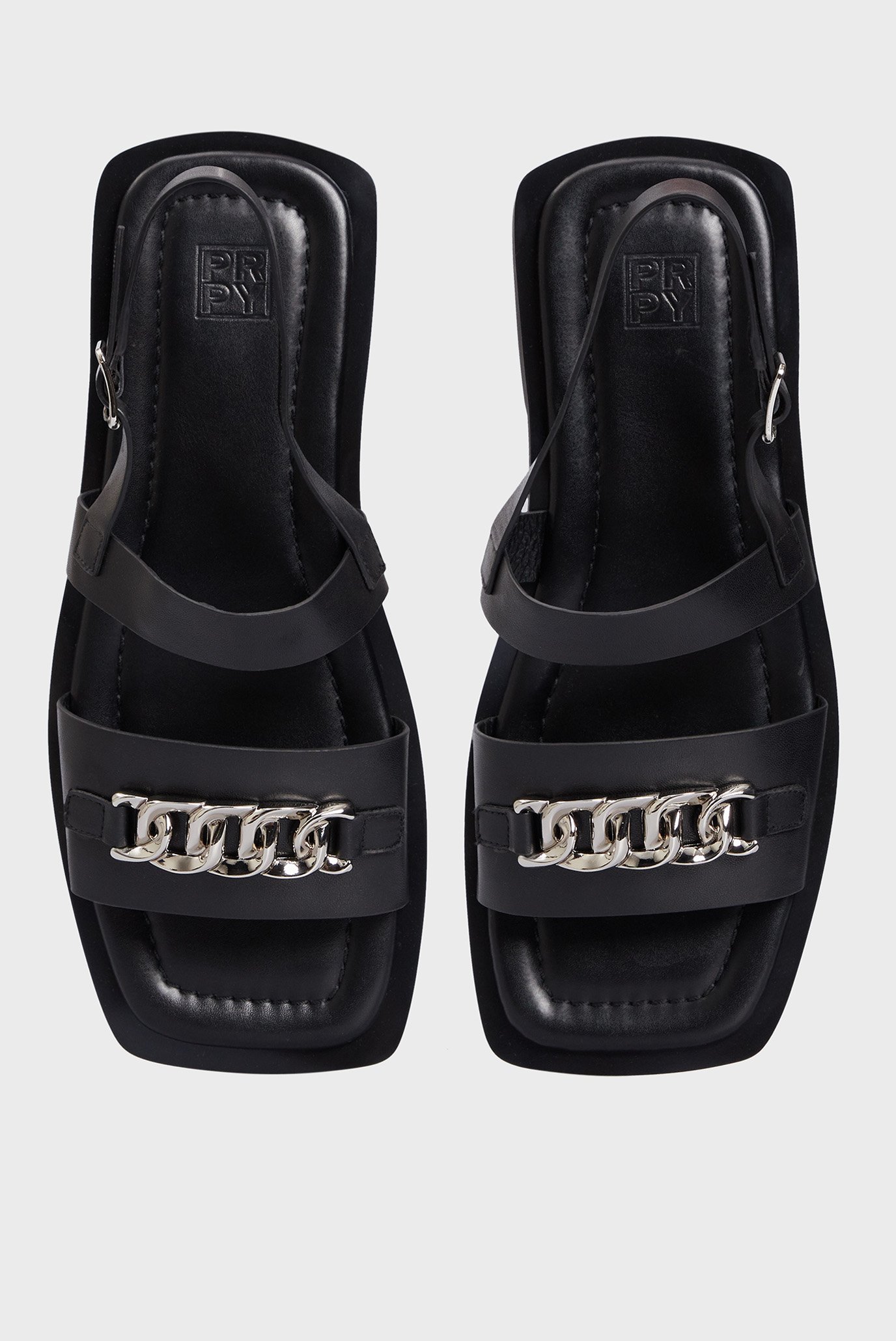 Женские черные кожаные сандалии Netty 4