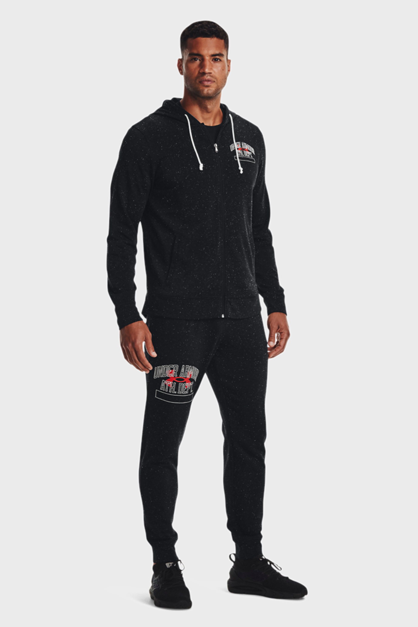 Мужское черное худи UA Rival Try Athlc Dep FZ HD 10