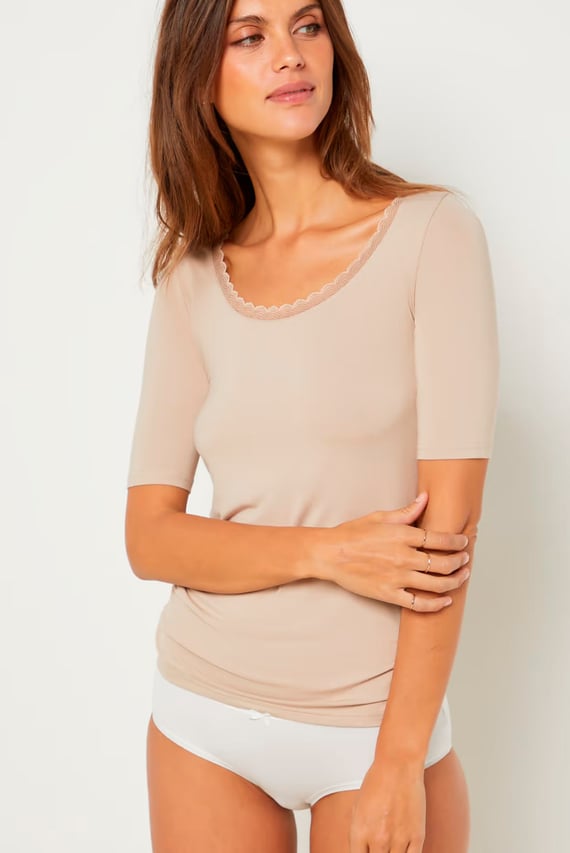 Футболка WARM ME UP - T-SHIRT MC - SABLE Etam