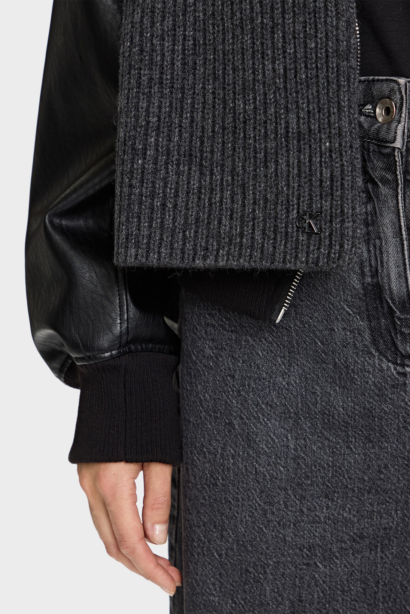 Шарф CK METAL WOOL RIB SCARF 3