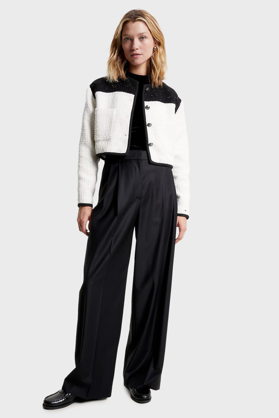 Штаны WIDE LEG PLEATED WOOL PANT