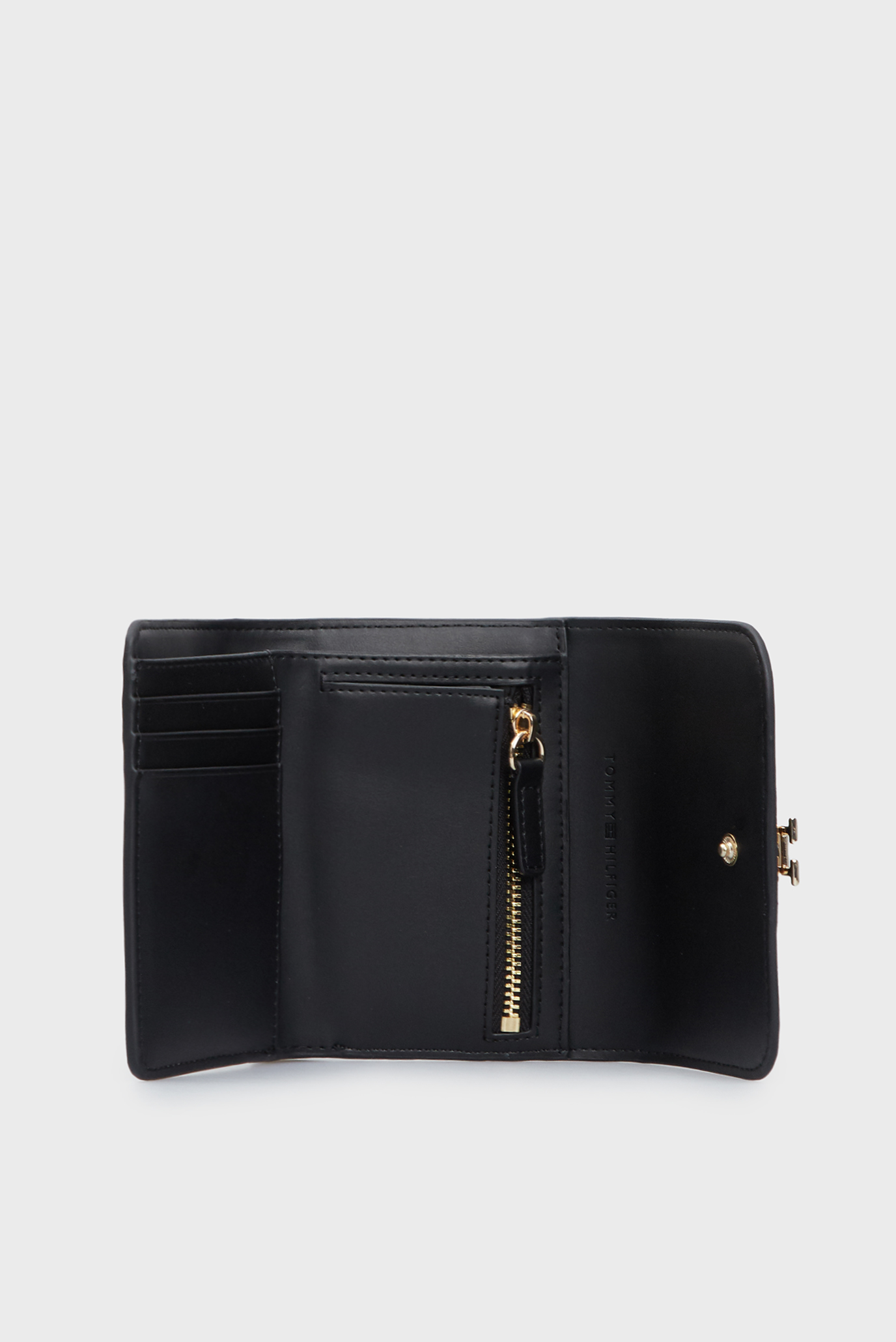 Женский черный кошелек TH HERITAGE MED FLAP 2