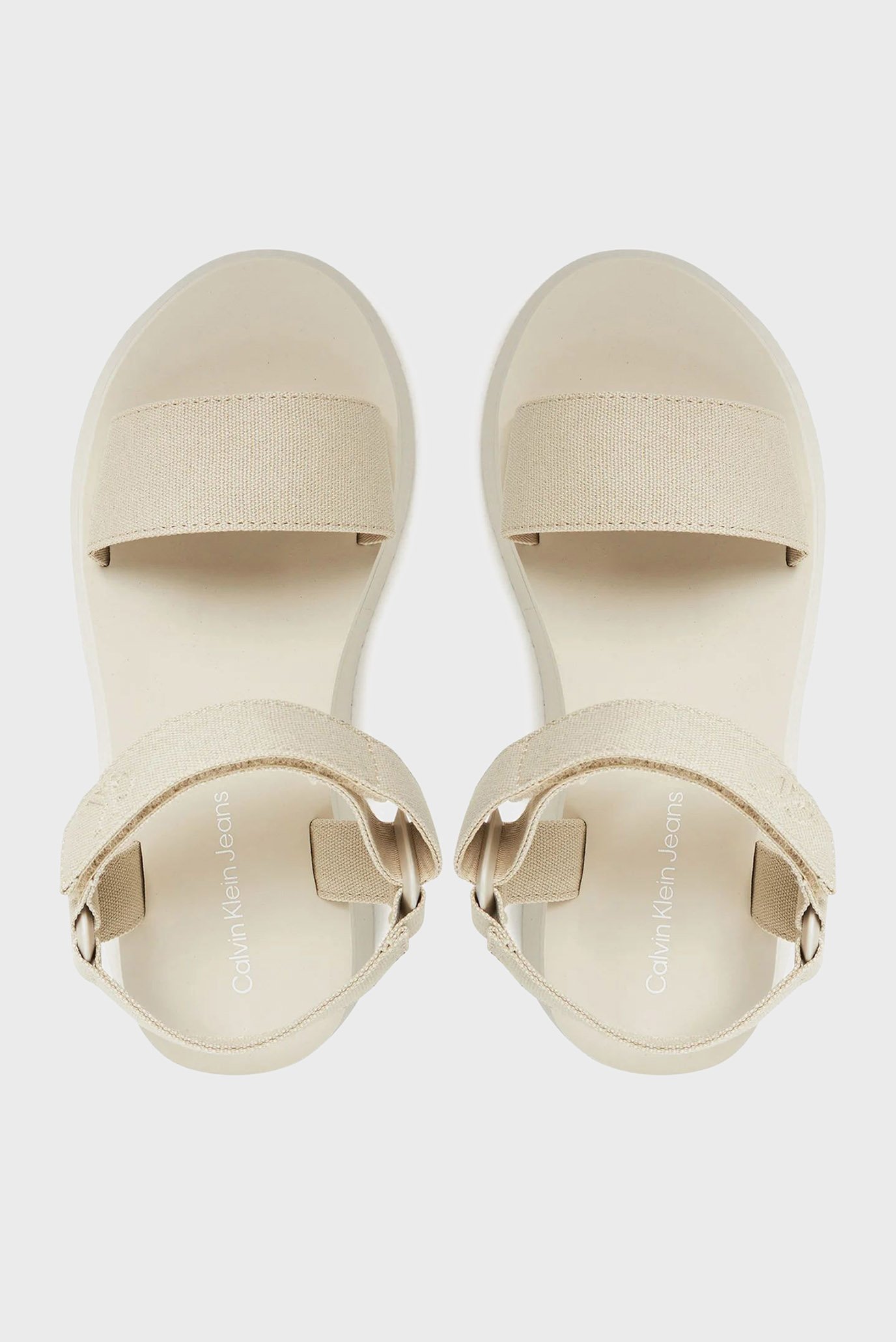 Женские бежевые сандалии VELCRO 4