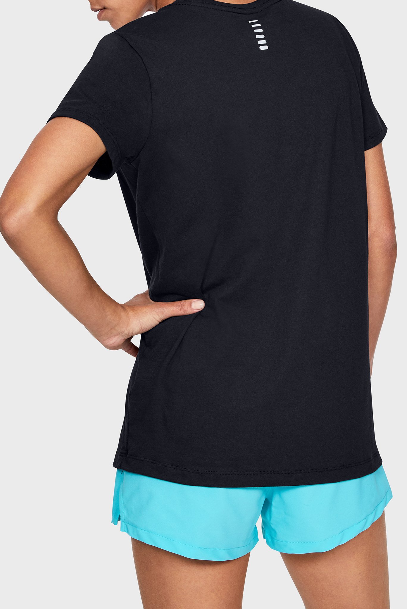 Женская черная футболка UA W Runner Runner Short Sleeve 1