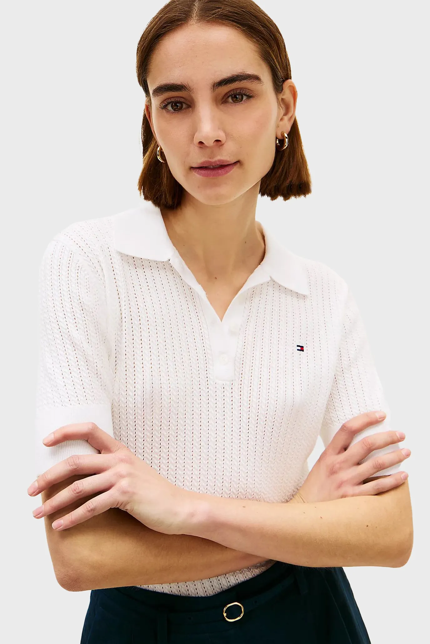 Поло POINTELLE S S POLO SWEATER 4