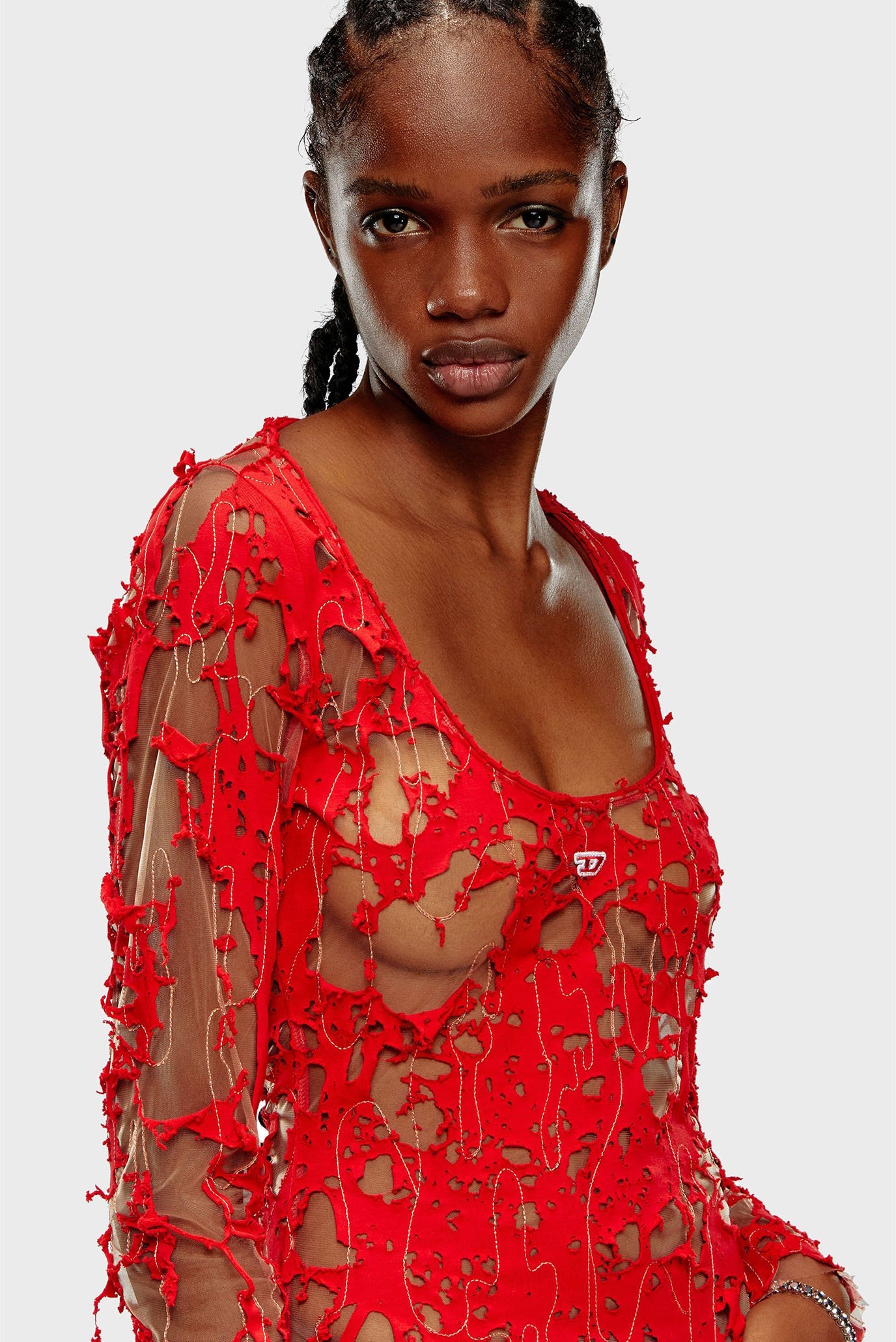 Женское красное платье D-LEA 3