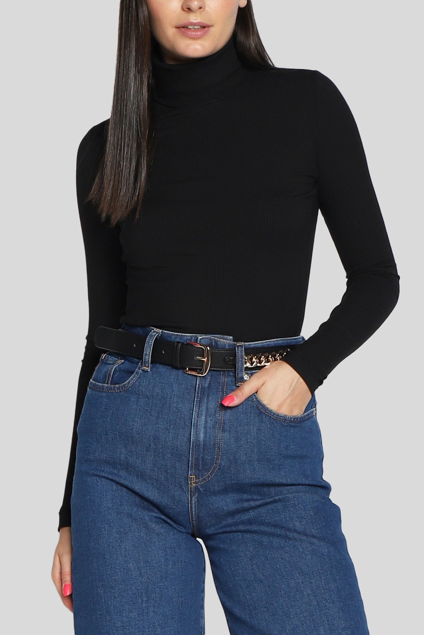 Лонгслив MODAL RIB ROLL NECK TOP 1