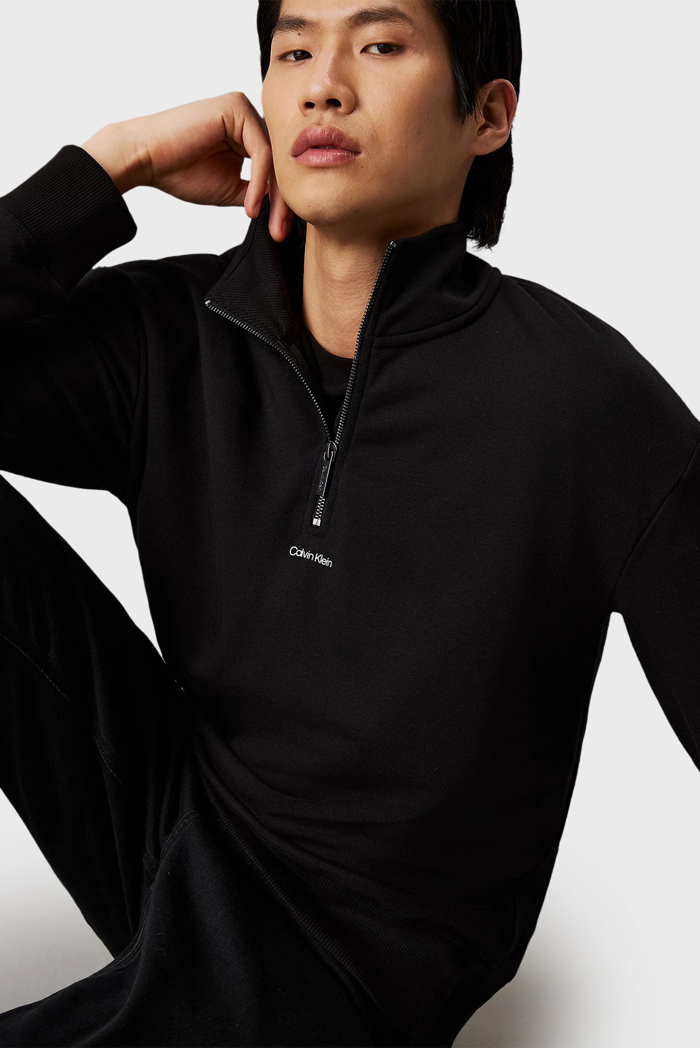 Мужская черная спортивная кофта NANO LOGO Q-ZIP 4