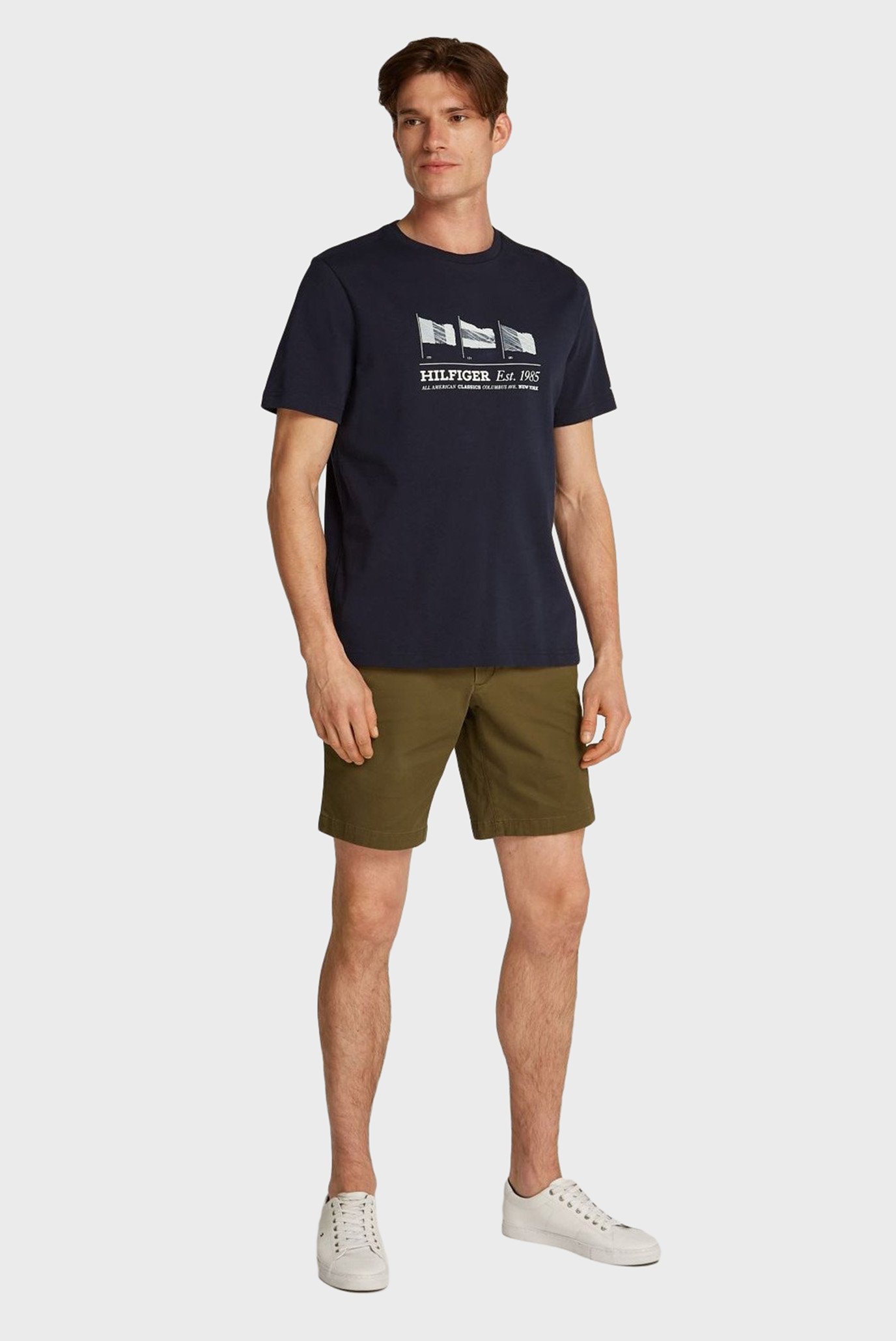 Мужская темно-синяя футболка HILFIGER FLAGS TEE 4