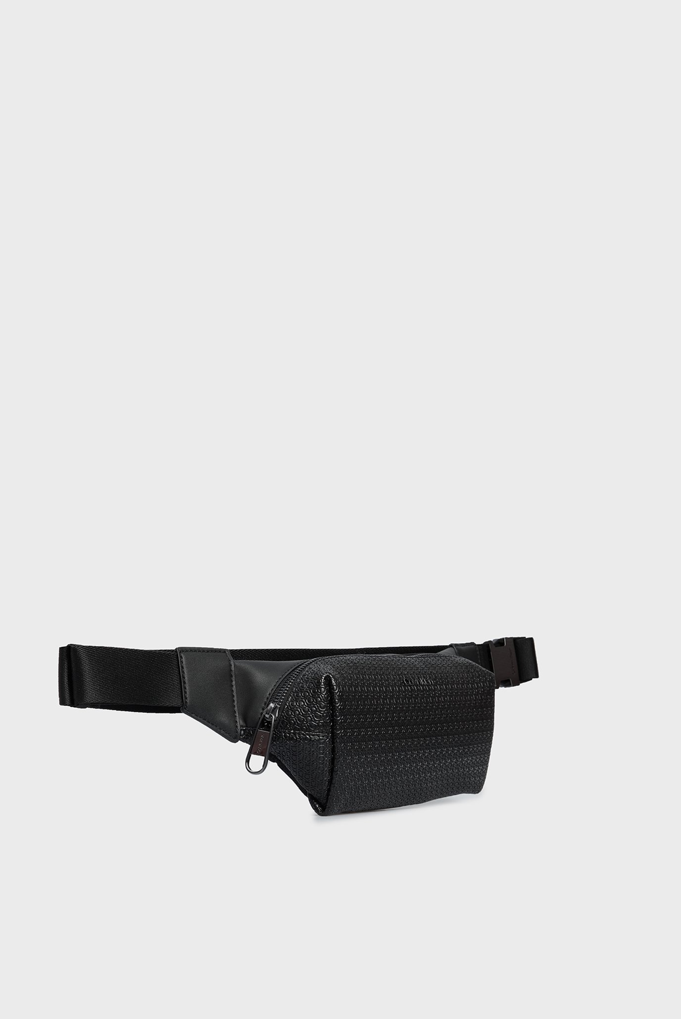Мужская черная поясная сумка с узором MINIMALISM WAISTBAG MONO 2