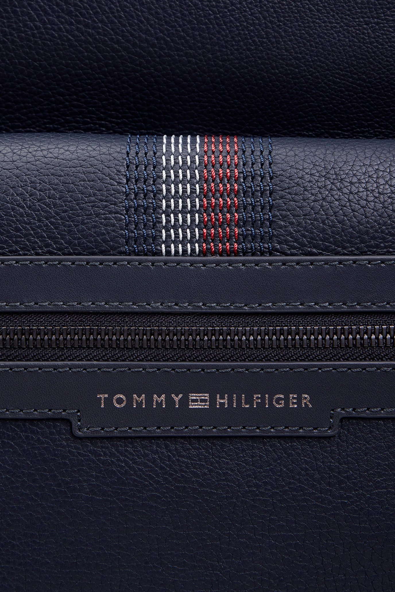 Мужской темно-синий кожаный рюкзак TH CASUAL LEATHER BACKPAC 5