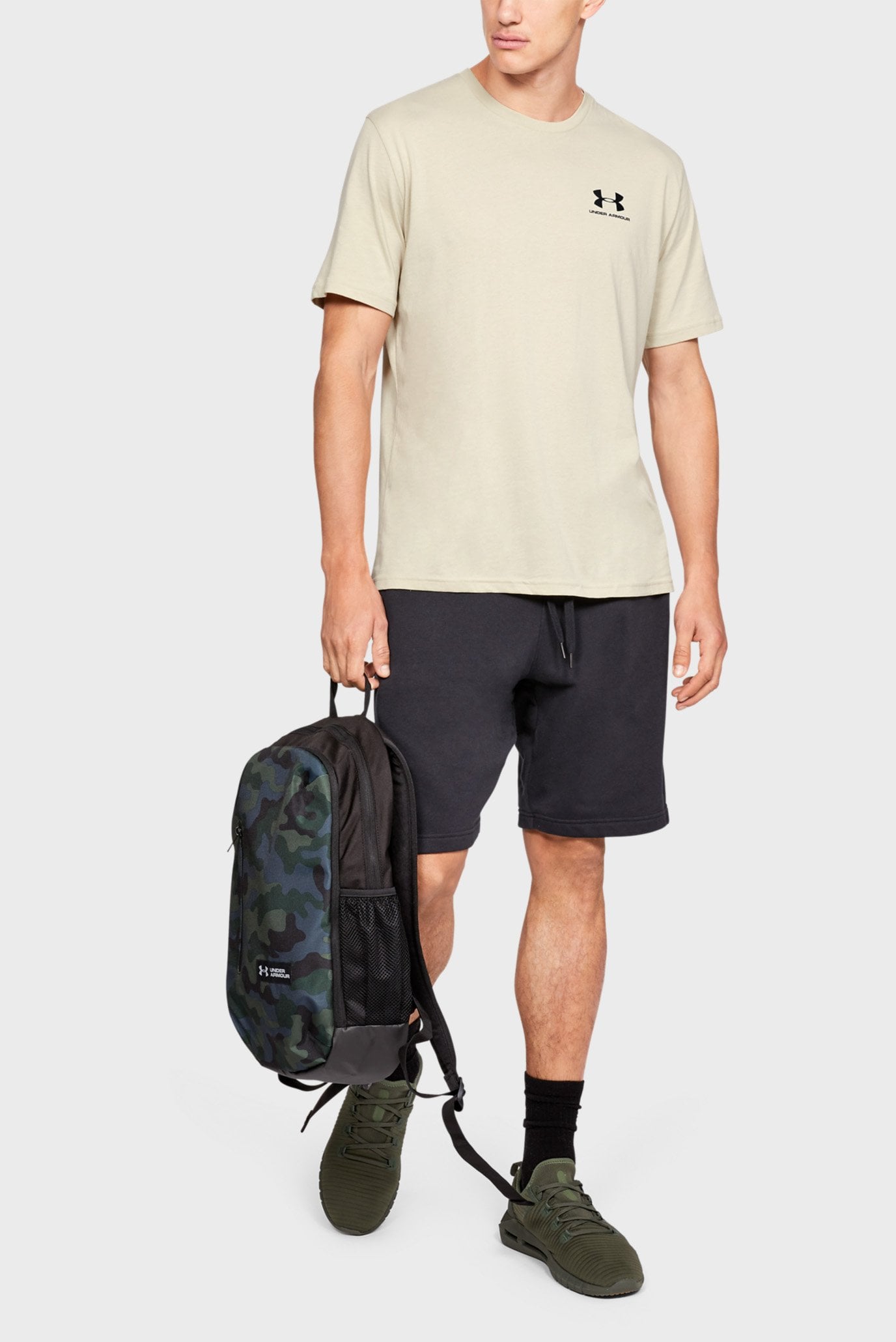 Мужская бежевая футболка UA M SPORTSTYLE LC SS 2