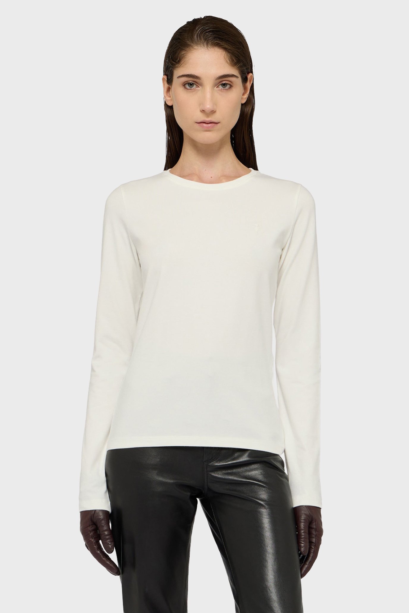 Лонгслив WTL01J01 SLIM FIT LONG SLEEVES T-SHIRT - ESSENTIAL LEVRIERO EMBROIDER 1