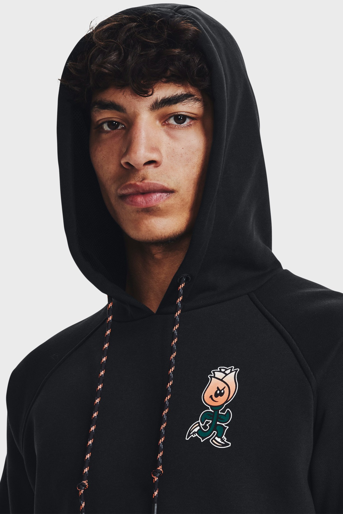 Мужское черное худи UA HW Terry Rose Hoodie 5