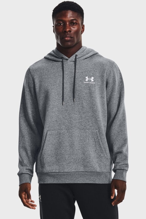 Мужское серое худи UA Essential Fleece Hoodie