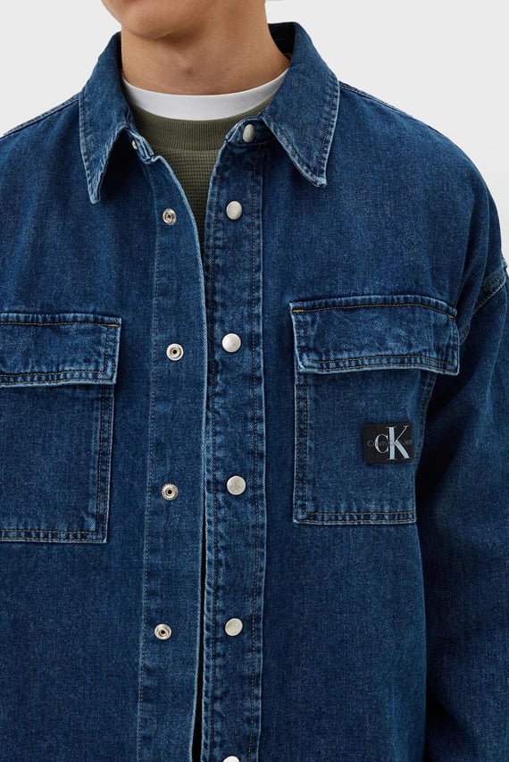 Рубашка OVERSIZED LINEAR DENIM SHIRT