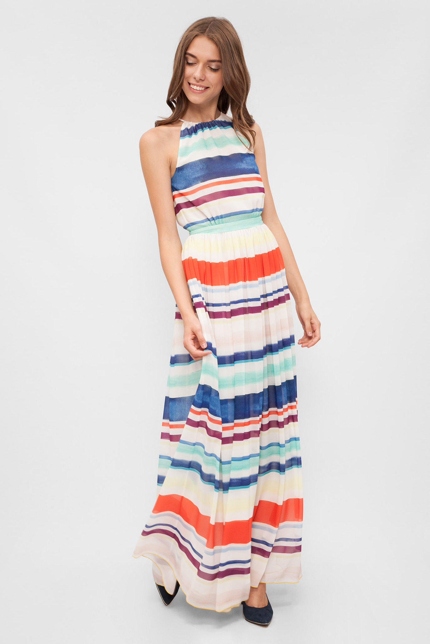 Женское платье в полоску 5