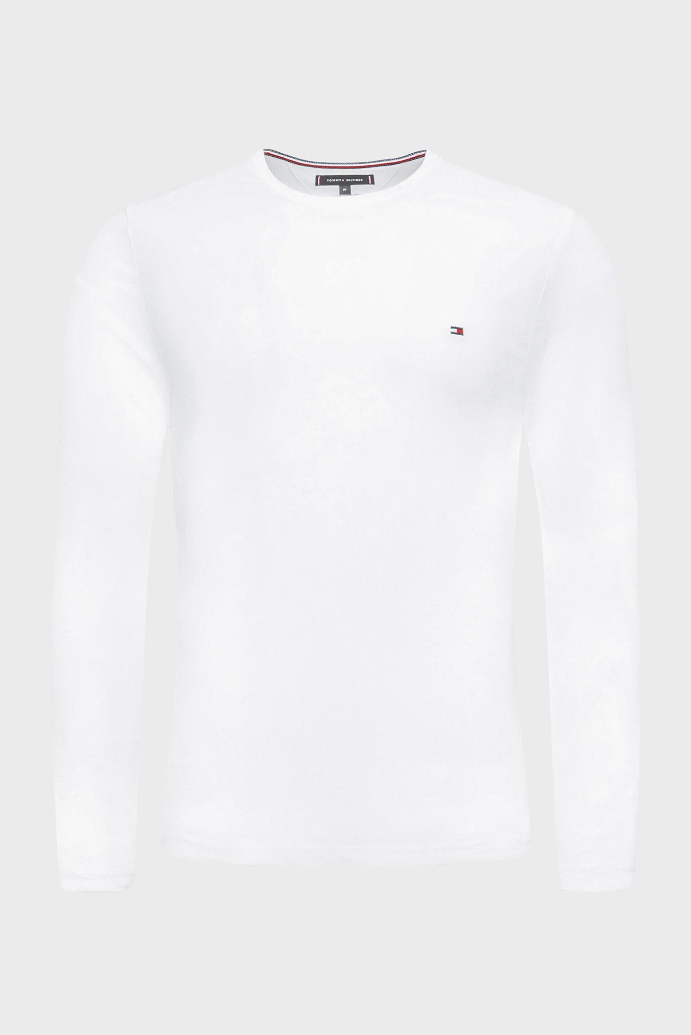 Мужской белый лонгслив STRETCH SLIM FIT LONG SLEEVE TEE 5