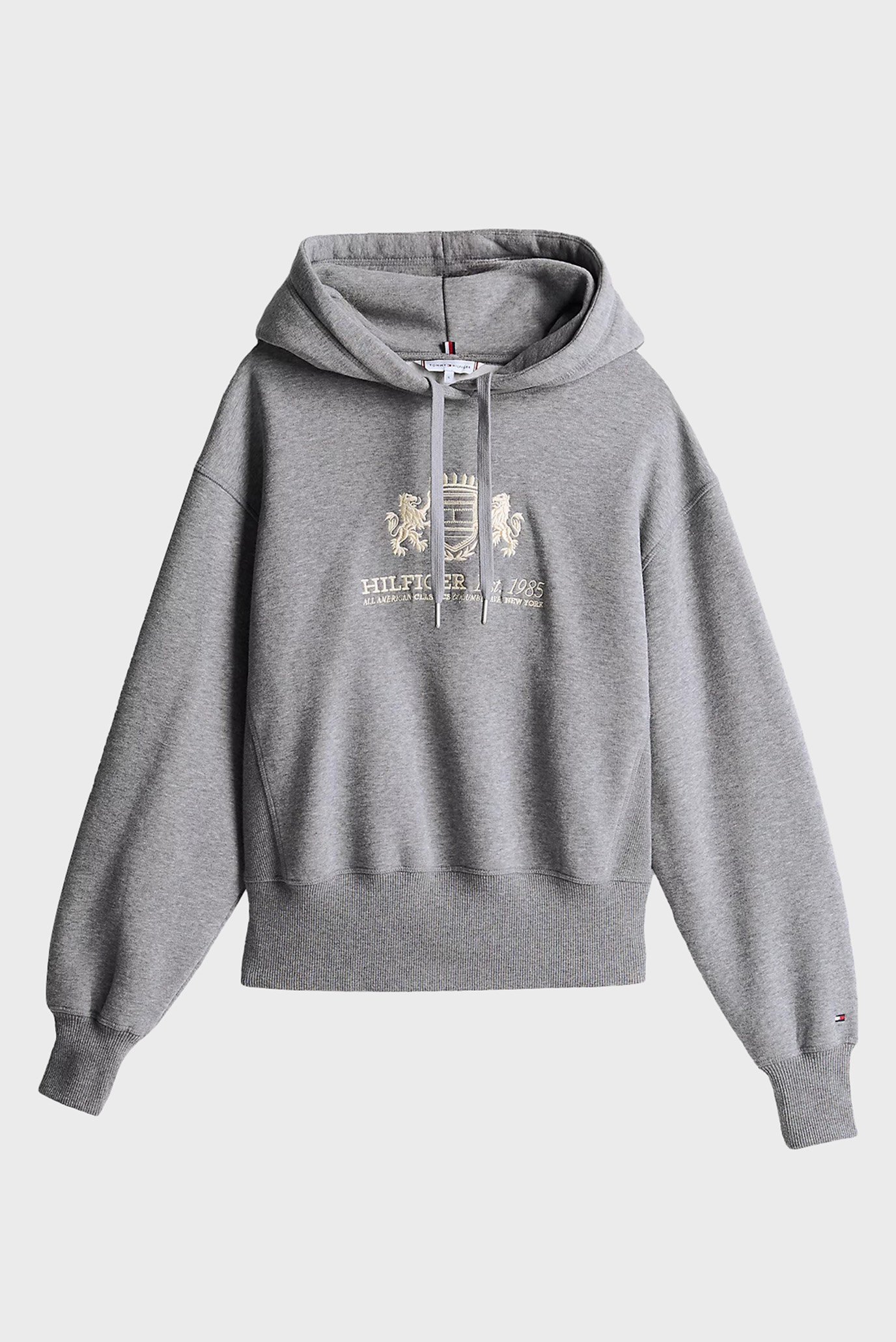 Женское серое худи REG VARSITY HOODIETommy Hilfiger Женское серое худи REG VARSITY HOODIE 5