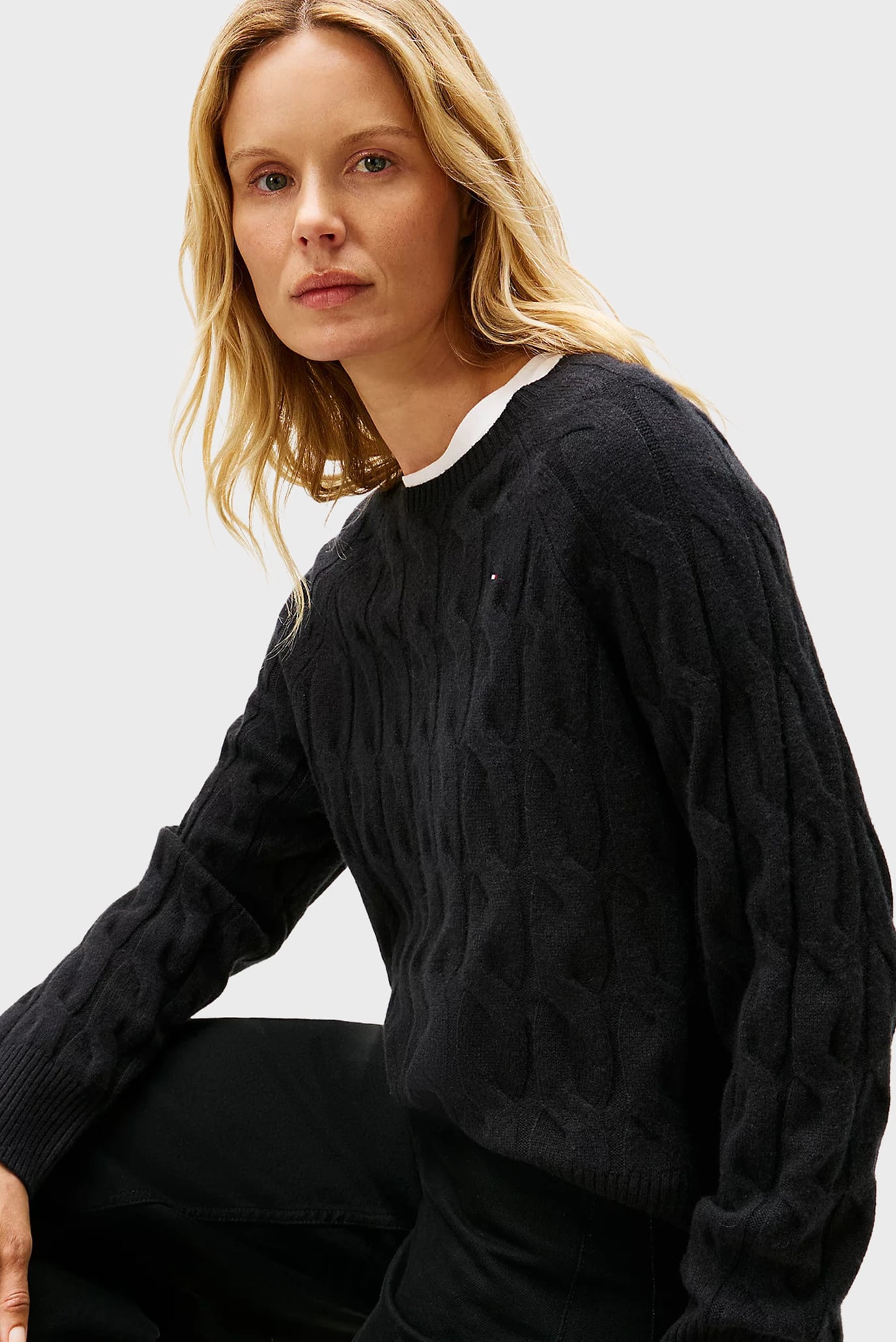 Свитер SOFT WOOL CABLE RLX C-NK SWT 4