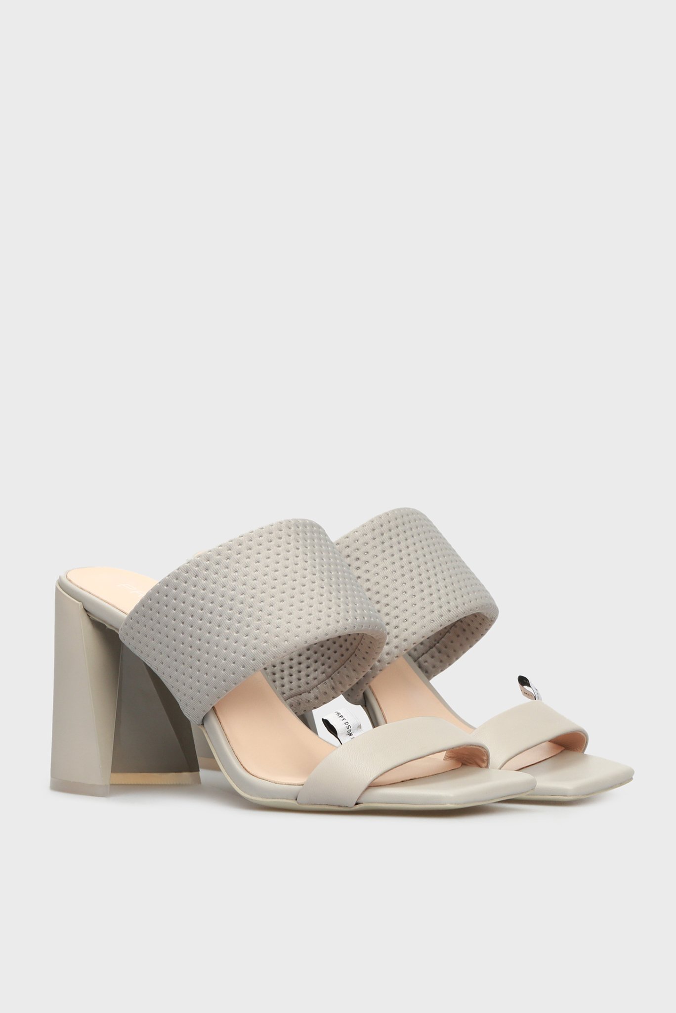 Женские серые кожаные мюлиPreppy Женские серые кожаные мюли 2