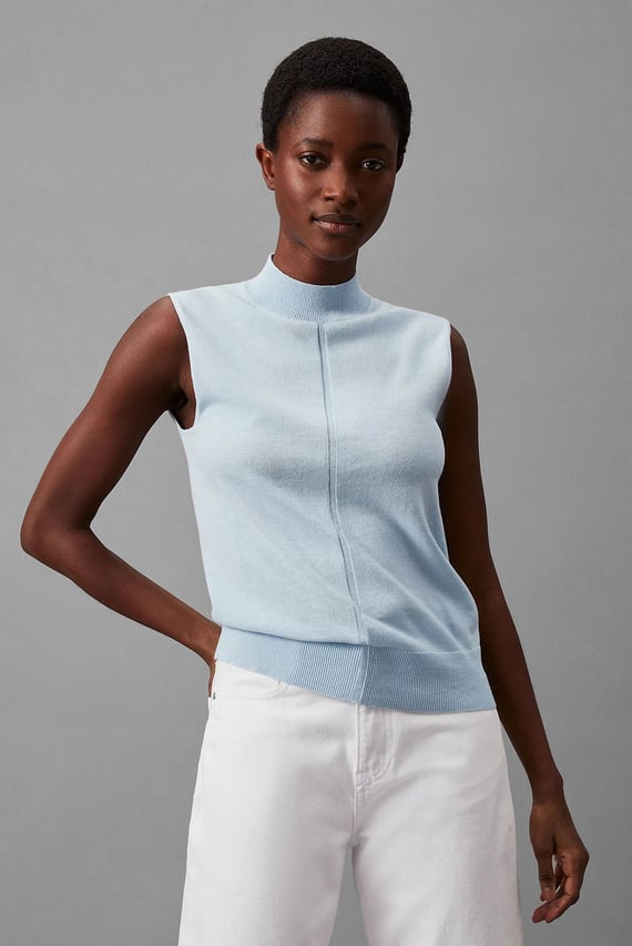 Свитер COTTON SILK SLEEVELESS SWEATER