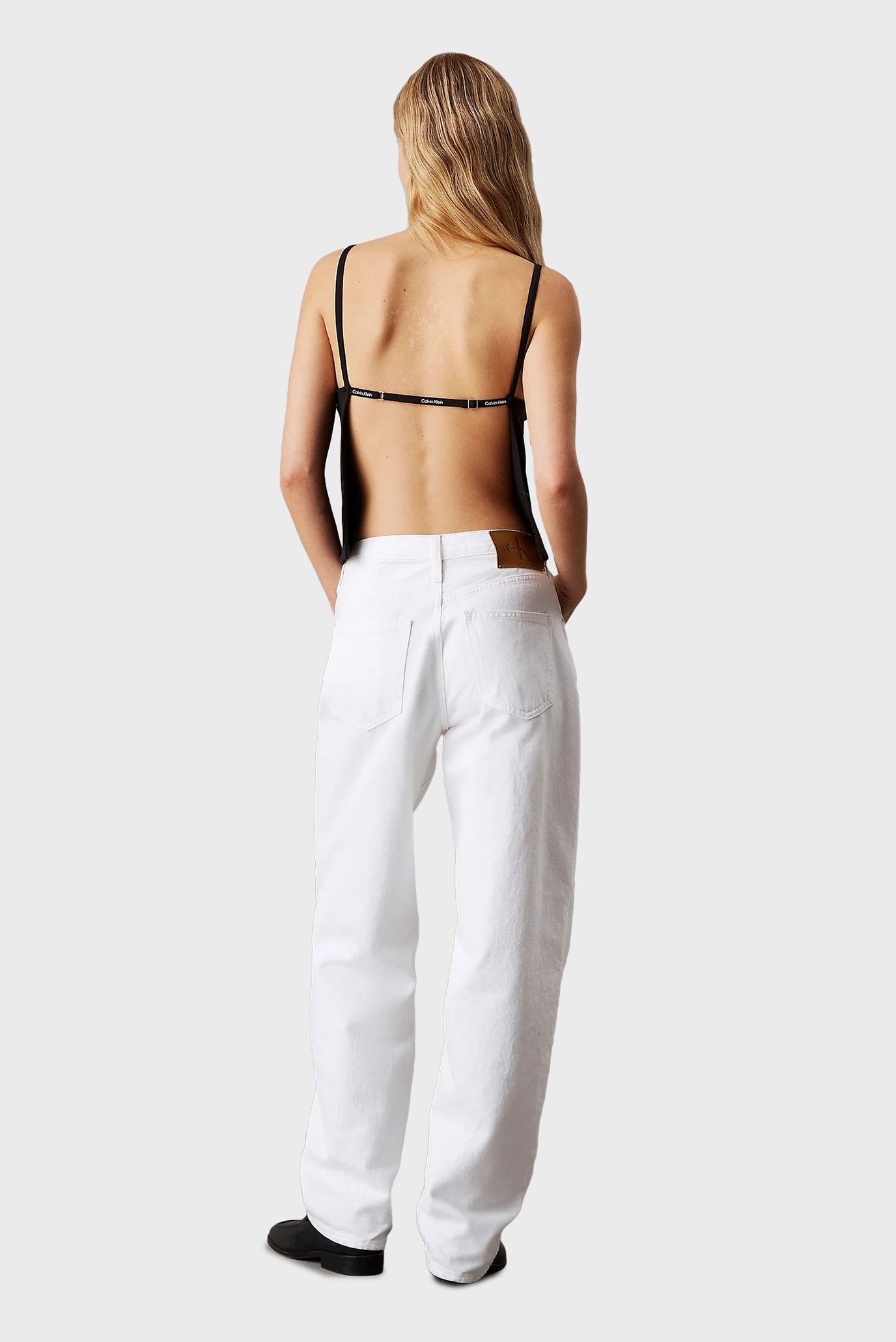Женский черный топ LOGO ELASTIC OPEN BACKCalvin Klein Jeans Женский черный топ LOGO ELASTIC OPEN BACK 4