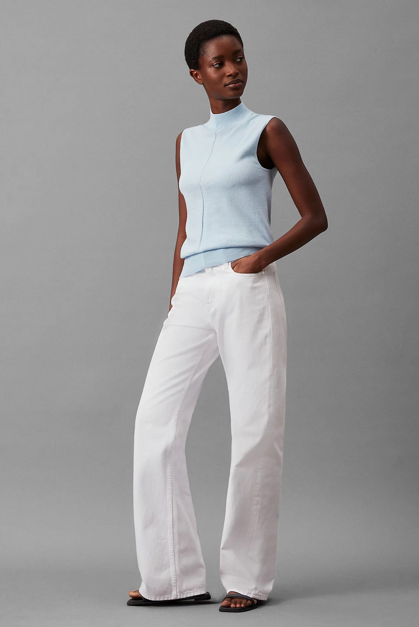 Свитер COTTON SILK SLEEVELESS SWEATER 2