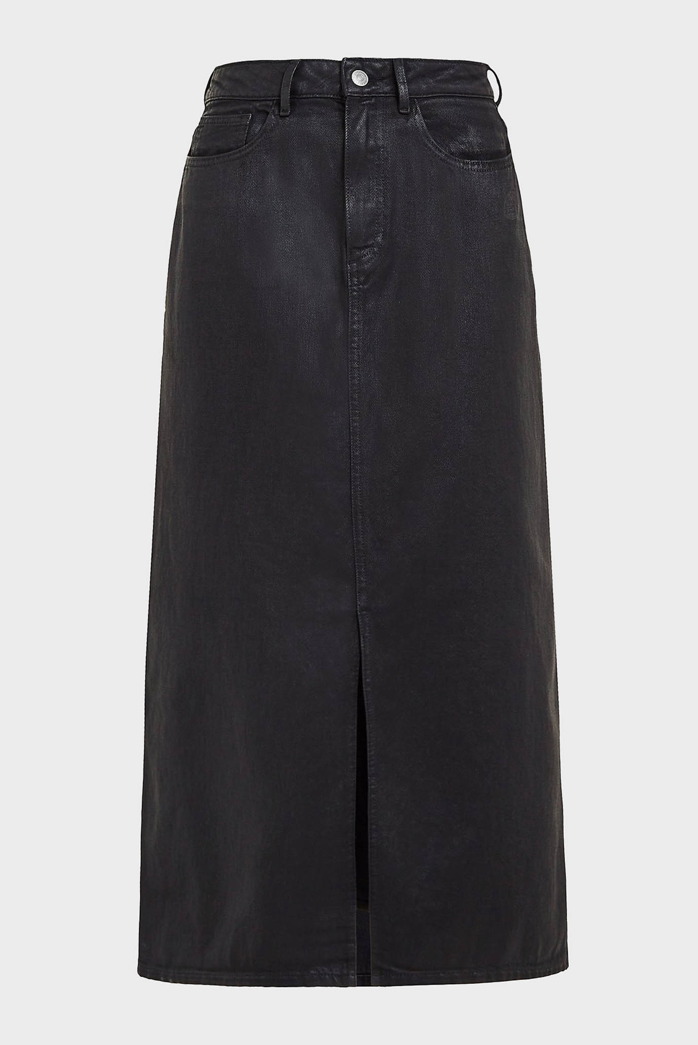 Женская черная джинсовая юбка DNM LONG MIDI SKIRT CTD 5