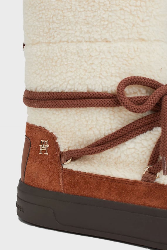 Ботинки LACE-UP FAUX SHEARLING SNOWBOOT