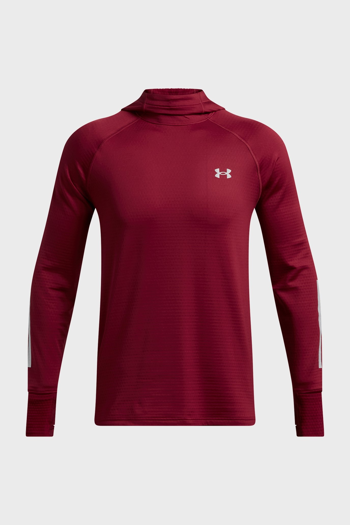 Мужское бордовое худи UA LAUNCH ELITE CW BALACLAVA HOODY 4