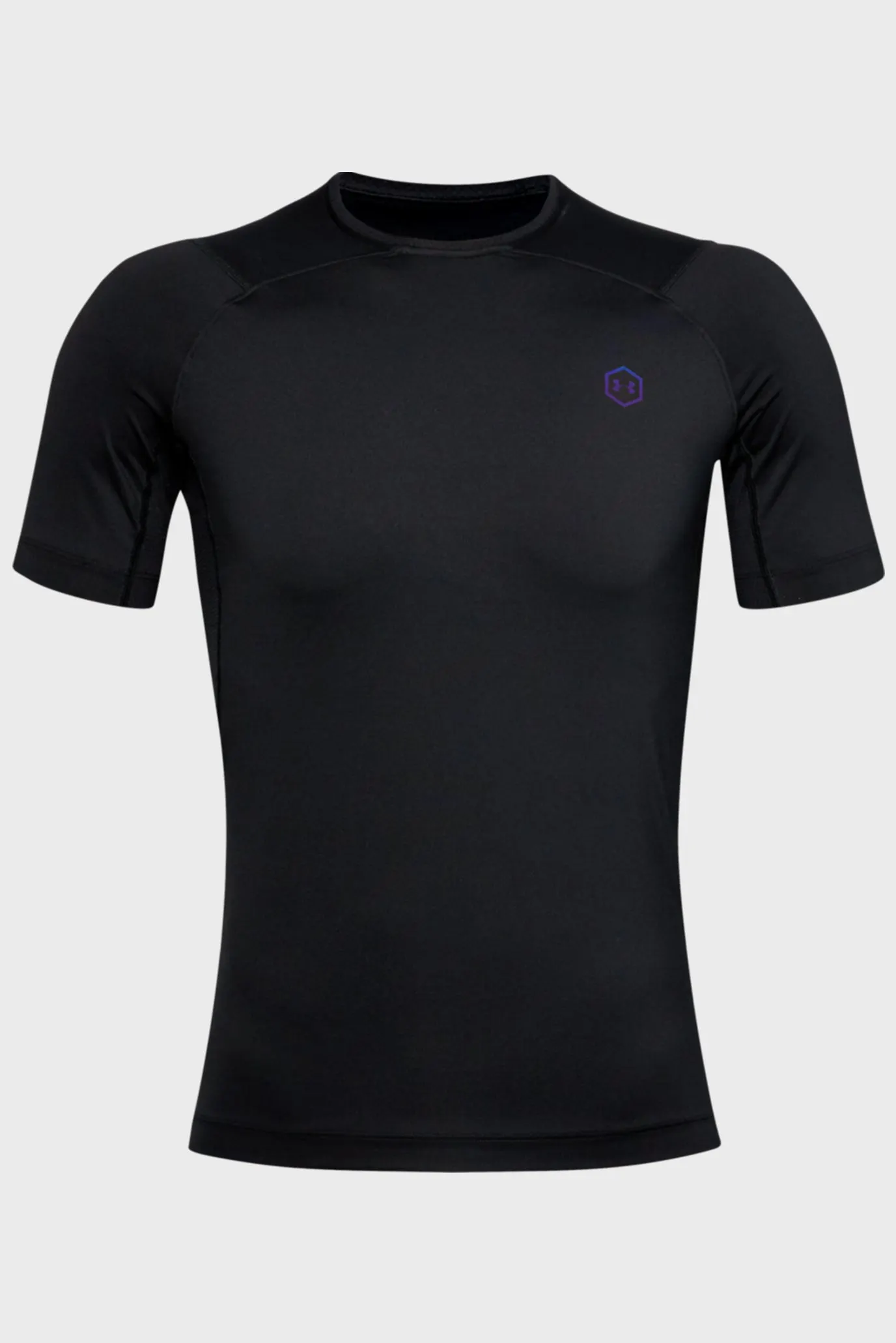 Мужская черная компрессионная футболка UA HG Rush Compression SS 5