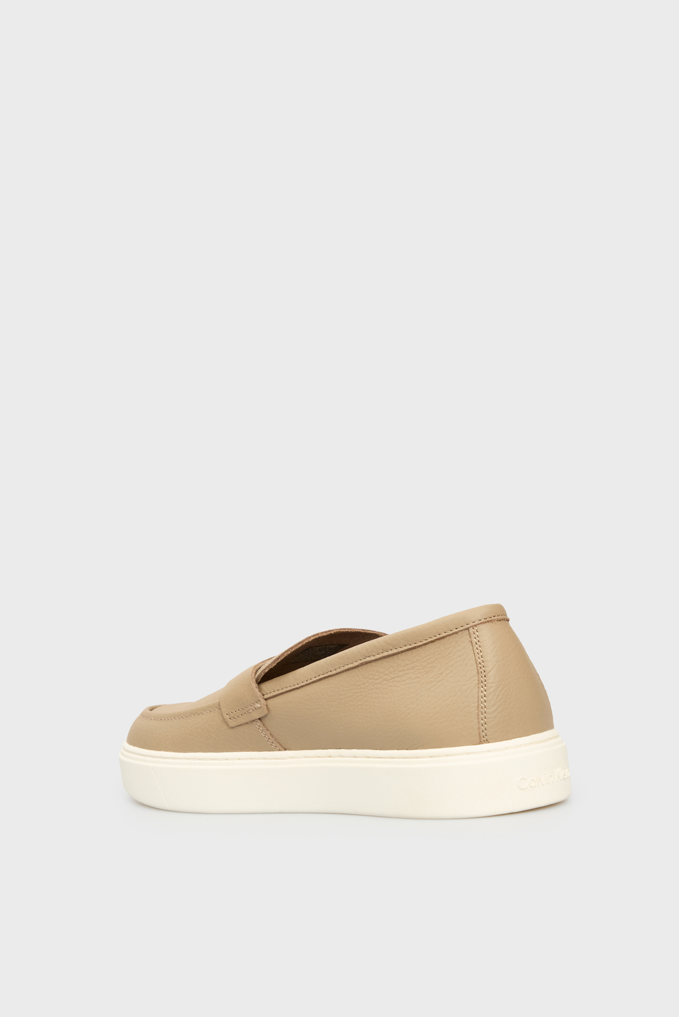 Мужские бежевые кожаные лоферы MOCCASIN LTH UNLINED 4