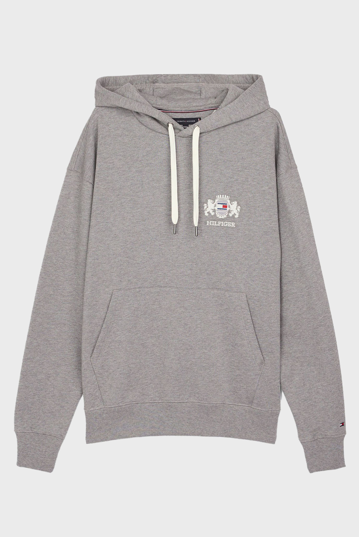 Мужское серое худи HILFIGER SMALL CREST 5