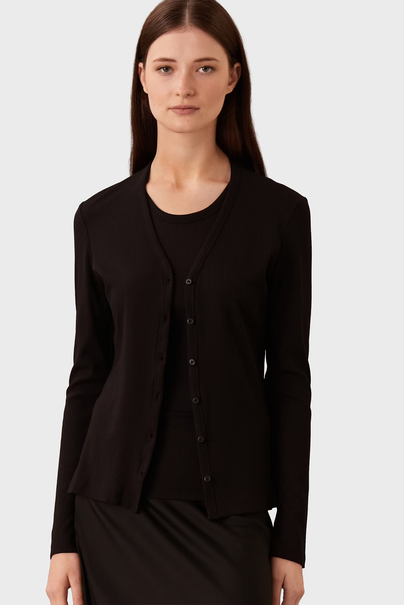 Кардиган MODAL RIB V-NK LS CARDI 1